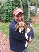 Richard Hunt and beagle.